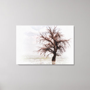 Canvas Print mit Single Baum im Wasser Leinwanddruck