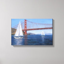 Canvas Print "Sailing under Golden Gate" Leinwanddruck