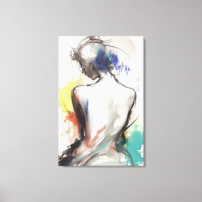 Canvas Print, Silhouette von Frauen Leinwanddruck (Vorderseite)