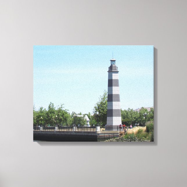 Canvas Print - Suisun Harbor Lighthouse (hrz) Leinwanddruck (Vorderseite)