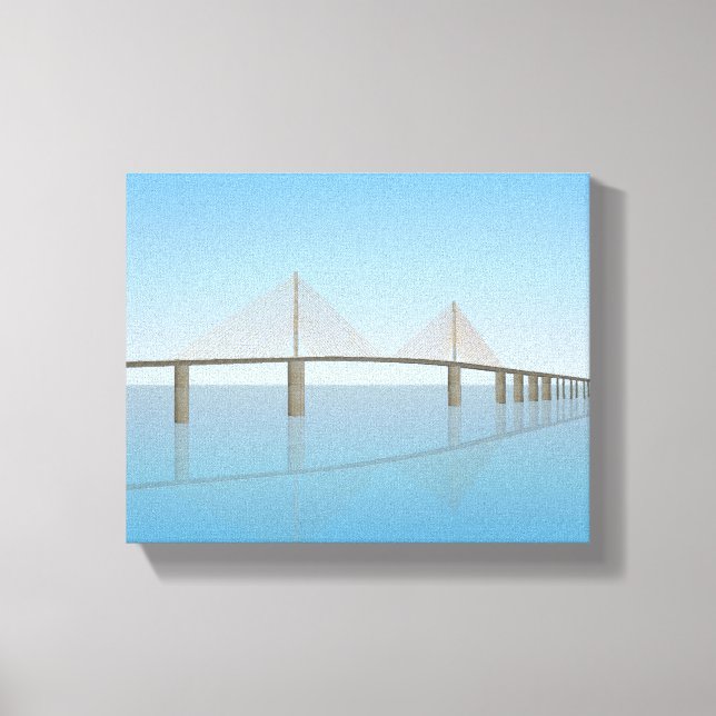 Canvas Print: Sunshine Skyway Bridge Leinwanddruck (Vorderseite)
