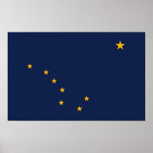 Canvas Print with Flag of Alaska, U.S.A.