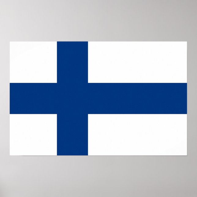 Canvas Print with Flag of Finland Poster (Vorne)