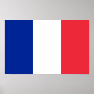 Canvas Print with Flag of France Poster