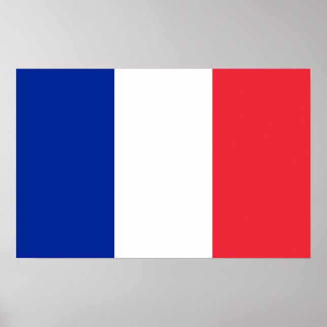 Canvas Print with Flag of France Poster (Vorne)