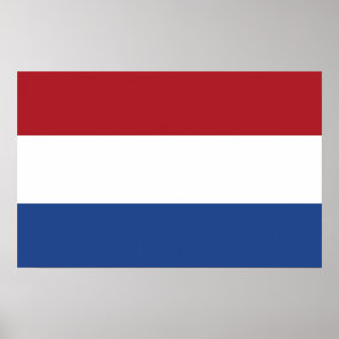 Canvas Print with Flag of Netherlands Poster
