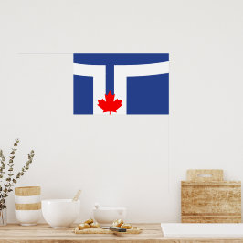 Canvas Print with Flag of Toronto, Canada Poster