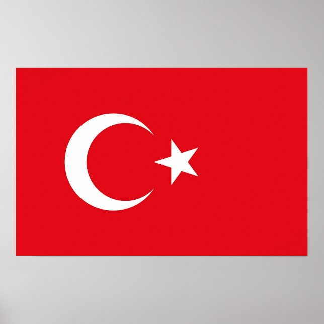 Canvas Print with Flag of Turkey Poster (Vorne)