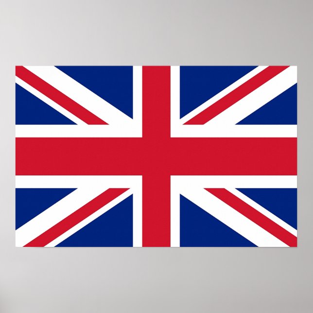 Canvas Print with Flag of United Kingdom Poster (Vorne)