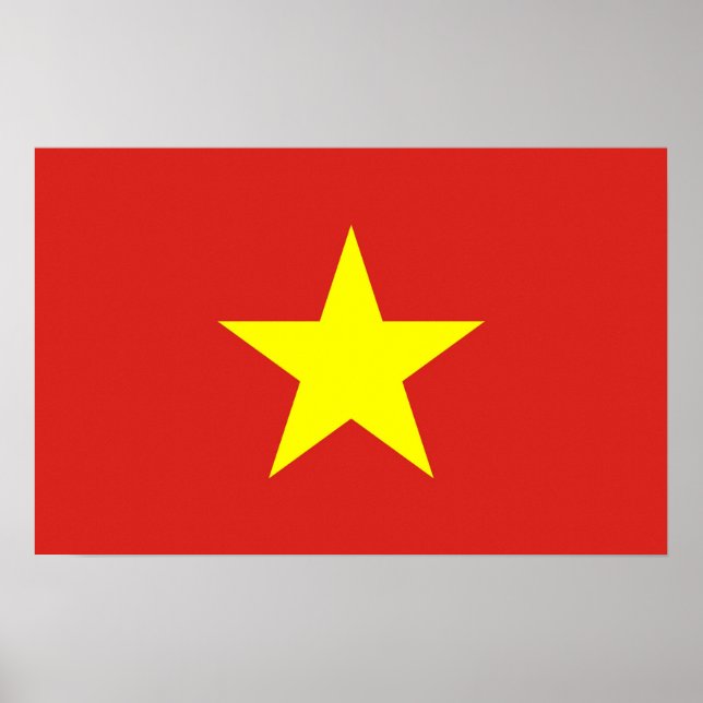 Canvas Print with Flag of Vietnam Poster (Vorne)