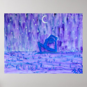 Canvas Print - Yoga Night Poster