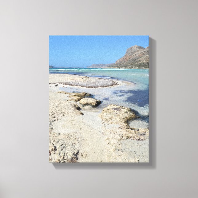 Canvas, tropischer Mittelmeerstrand, Print Leinwanddruck (Vorderseite)