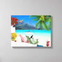 Canvas tropischer Strand Leinwanddruck