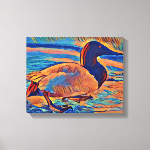 Canvasback Duck Art Malerei Leinwanddruck