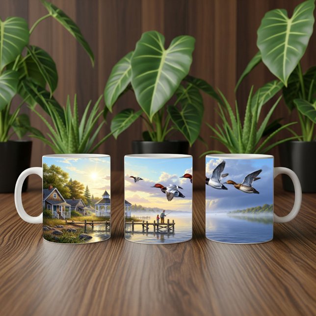 Canvasback Ducks Coffee Tasse Wrap Design (Von Creator hochgeladen)