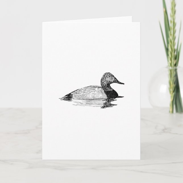 Canvasback Line Art Karte (Vorderseite)