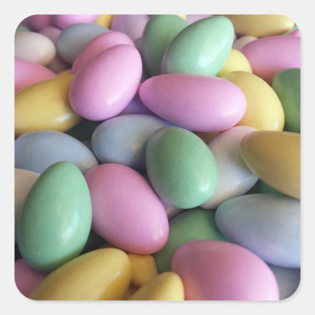 Canyed Almonds Quadratischer Aufkleber (Vorderseite)