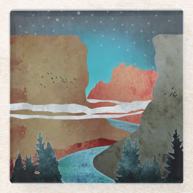 Canyon Birds Glasuntersetzer (Vorderseite)