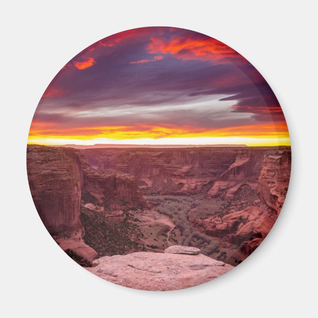 Canyon de Chelly, Sonnenuntergang, Arizona Magnet (Vorne)