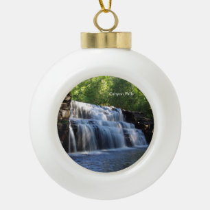 Canyon Falls Ball oder Schneeflocke Keramik Kugel-Ornament