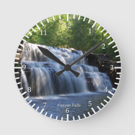 Canyon Falls Clock Runde Wanduhr