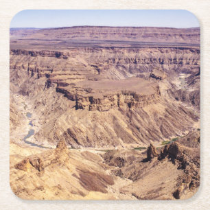 Canyon (Fischfluss) in Südnamibia, Afrika Rechteckiger Pappuntersetzer