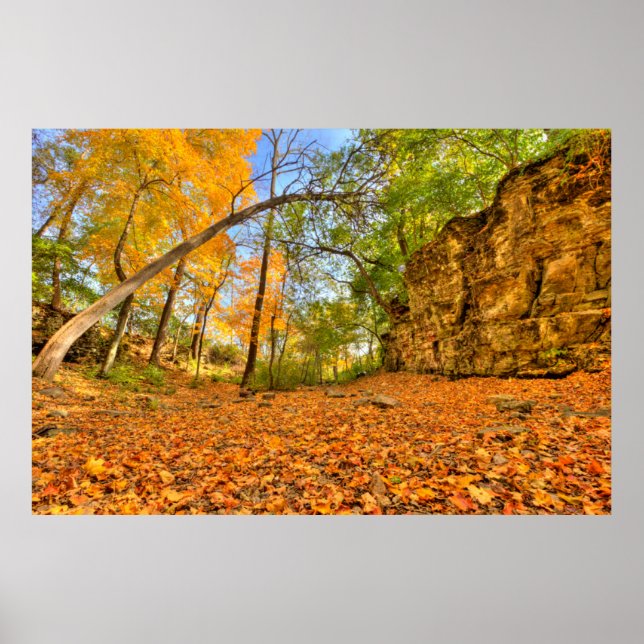 Canyon Indian Village im Herbst, Kolumbus, Ohio Poster (Vorne)