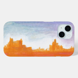 Canyon Landscape Orange Abstrakte Malkunst iPhone 15 Hülle