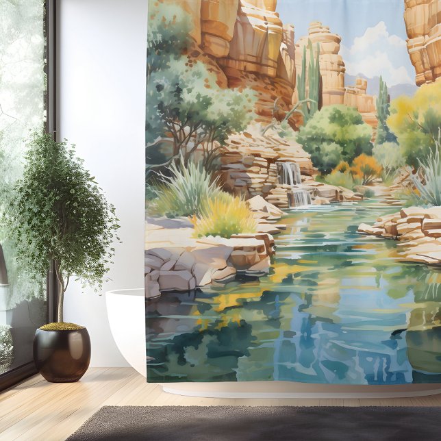Canyon Oasis Duschvorhang (Von Creator hochgeladen)