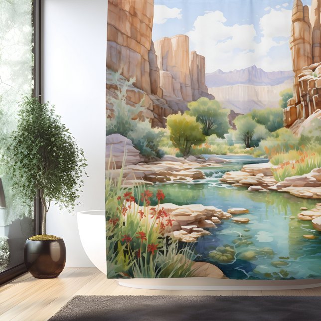 Canyon Oasis Duschvorhang (Von Creator hochgeladen)