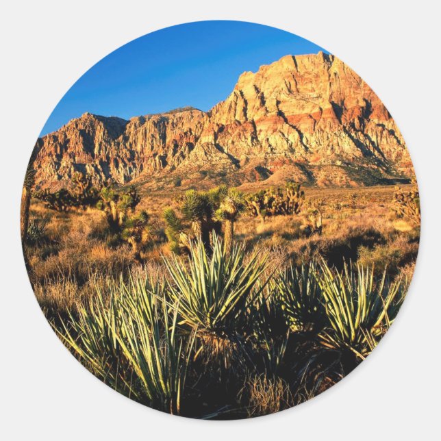 Canyon Red Rock Nevada Runder Aufkleber (Vorderseite)