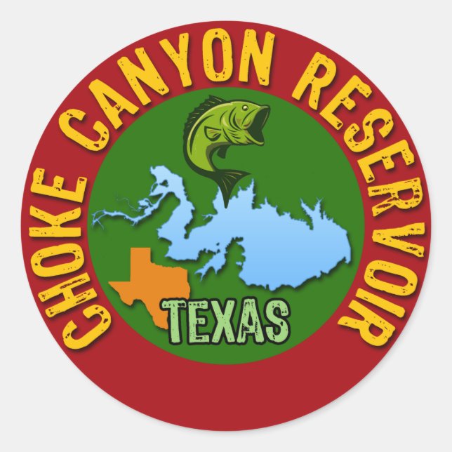 Canyon Reservoir, Texas Runder Aufkleber (Vorderseite)