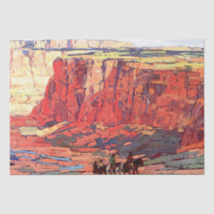 "Canyon Riders" Western Art von Edgar Payne Seidenpapier