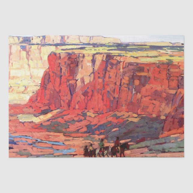 "Canyon Riders" Western Art von Edgar Payne Seidenpapier (Vorderseite)