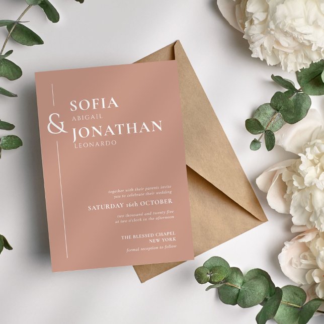 Canyon Rose Minimalistisch Wedding Einladung (Von Creator hochgeladen)