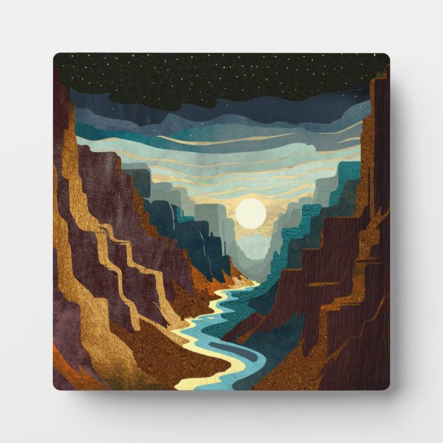 Canyon Sunset Landschaft Fotoplatte (Vorderseite)