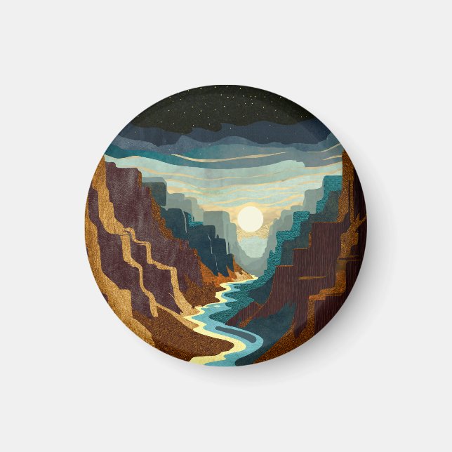 Canyon Sunset Landschaft Magnet (Vorne)