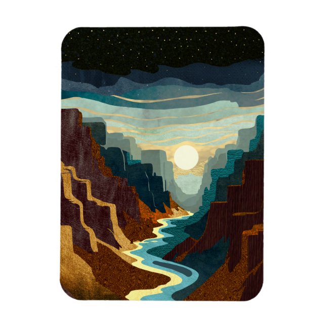 Canyon Sunset Landschaft Magnet (Vertikal)
