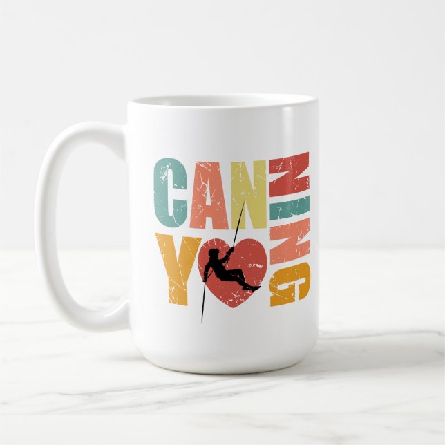 Canyoneering I Liebe Canyoning Rappelling Lover Kaffeetasse (Links)
