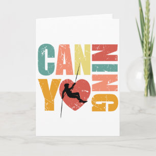 Canyoneering I Liebe Canyoning Rappelling Lover Karte