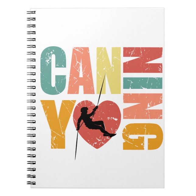 Canyoneering I Liebe Canyoning Rappelling Lover Notizblock (Vorderseite)