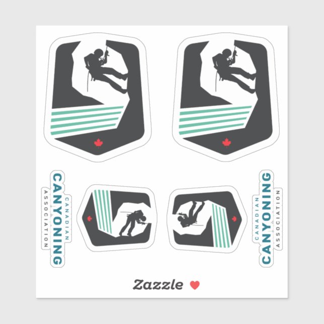 Canyoning Association Sticker Set (Blatt)