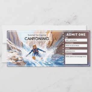 Canyoning-Geschenkgutschein Einladung