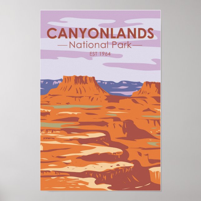 Canyonlands National Park Island Im Sky Retro Poster (Vorne)