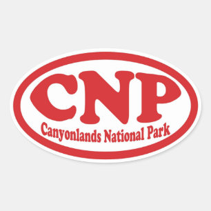 Canyonlands National Park rouge ovale autocollant