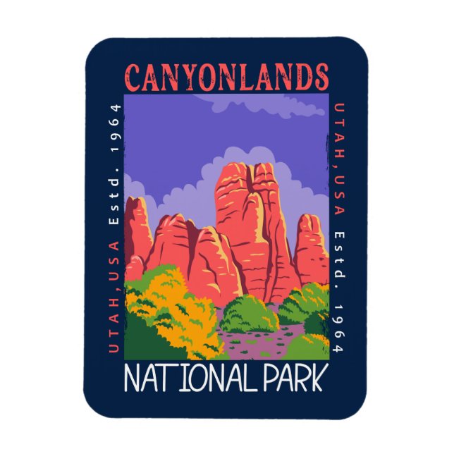 Canyonlands National Park Utah Distressed Magnet (Vertikal)