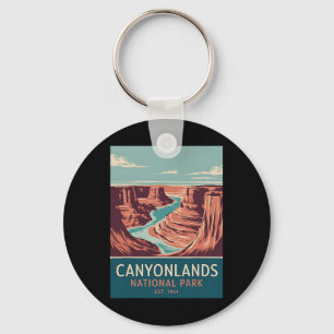 Canyonlands National Park Vintage Camping Wandern Schlüsselanhänger