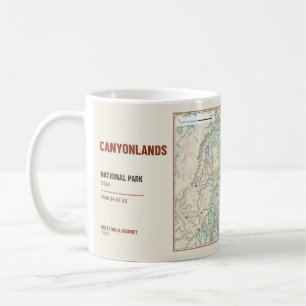 Canyonlands National Park Wanderweg Karte Tasse