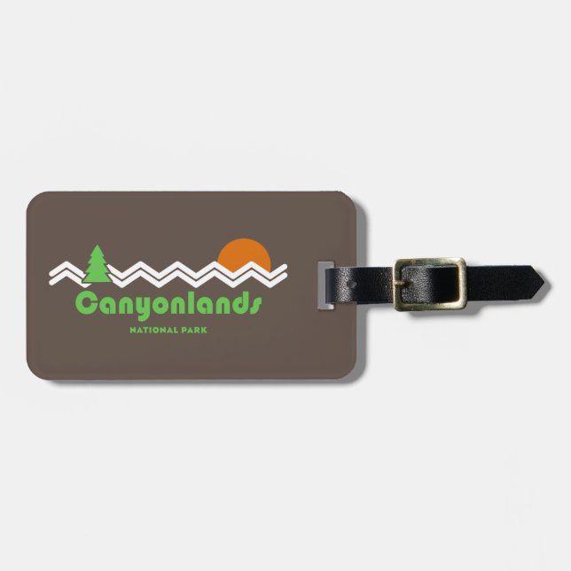 Canyonlands Nationalpark Retro Gepäckanhänger (Vorderseite horizontal)