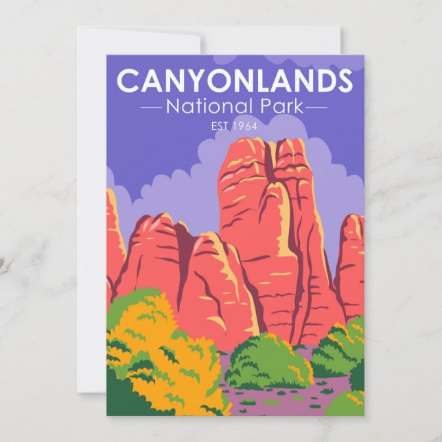 Canyonlands Nationalpark Utah Vintag Feiertagskarte (Vorderseite)